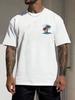 2026 Summer New Style Unisexs Pure Cotton Tshirt Simple Coconut Tree Print Street Casual Fashion Comfortable and Soft