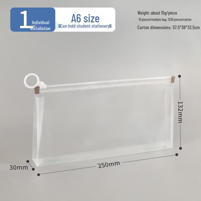 Transparent Waterproof A4 3D File Bag with Zipper – Thickened, Large Capacity Document Storage Bag