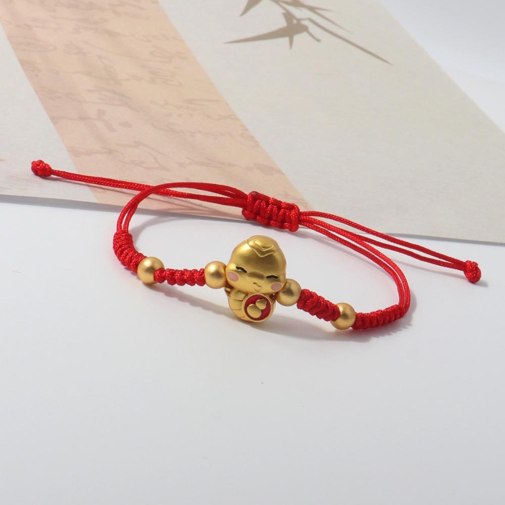 Chinese Style Lucky Red Rope New Year Fortune Bracelet Cute Snake Year Bracelet  Women