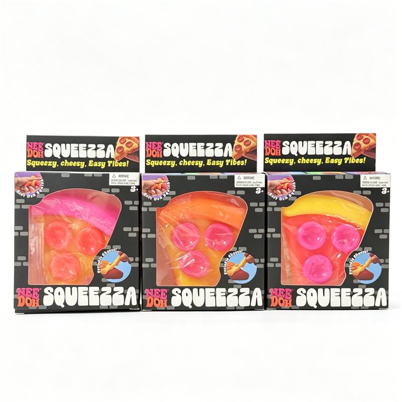 Schylling Needoh Nice-Sicle Fidget Sensory Toy Pizza Peace Cake Cream Cone Relief Squishy Anti-Anxiety Squeeze Toy for ADHD Gift