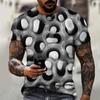 2025 Brand Men's Summer Short Sleeve Three-dimensional Pattern 3d Printing Men's T-shirt Trendy Streetwear
