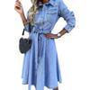 Polo Light Blue a Words Elegant Denim Dress