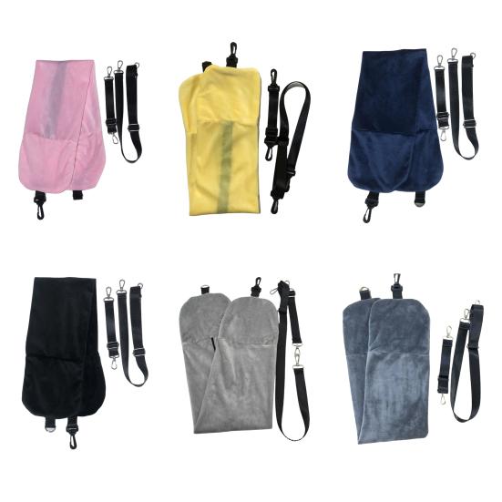 Stuffable Travel Pillow Packable Clothes Fillable Storage Bag Portable Soft Velvet Neck Pillow Case Cover Airplane Travel Essentials