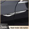 Zeekr 007/001X 3D Stereo Metal Fender Blade Sticker - Stainless Steel Car Decoration