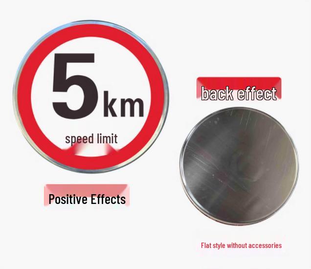 Round Aluminum Reflective Speed Limit Sign: 20/5/40 km/h Warning Indicator