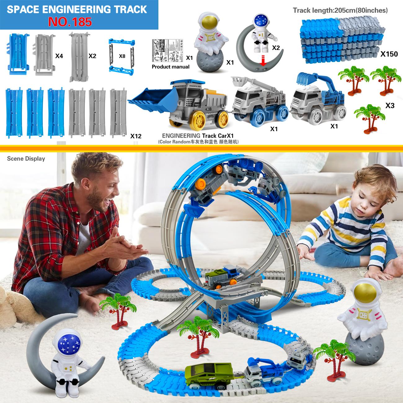Weltraum Magie Klettern Elektrotechnik Schienenfahrzeug Spielzeug Kinder Kreatives Geschenk Anti-Schwerkraft Bagger Gleisbahn Spielzeug für Kinder