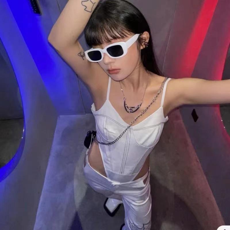 Box black new sunglasses male European glasses female retro anti-UV sunglasses