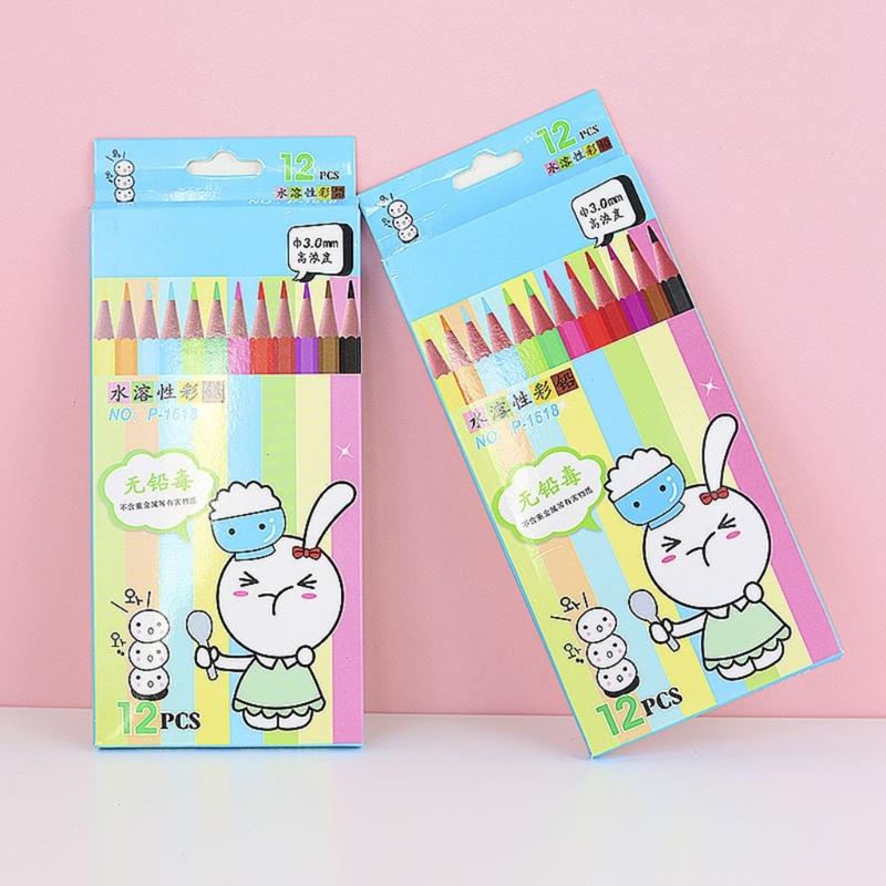 Drawing Pencils Water-Soluble Colored Pencils 12 Different Color Pencils for Coloring Sketching Painting and Drawing