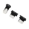 3Pcs Set Radio Volume Adjust Control Button Knob Replacement for C Class 2007 To 2009(Matte Black )