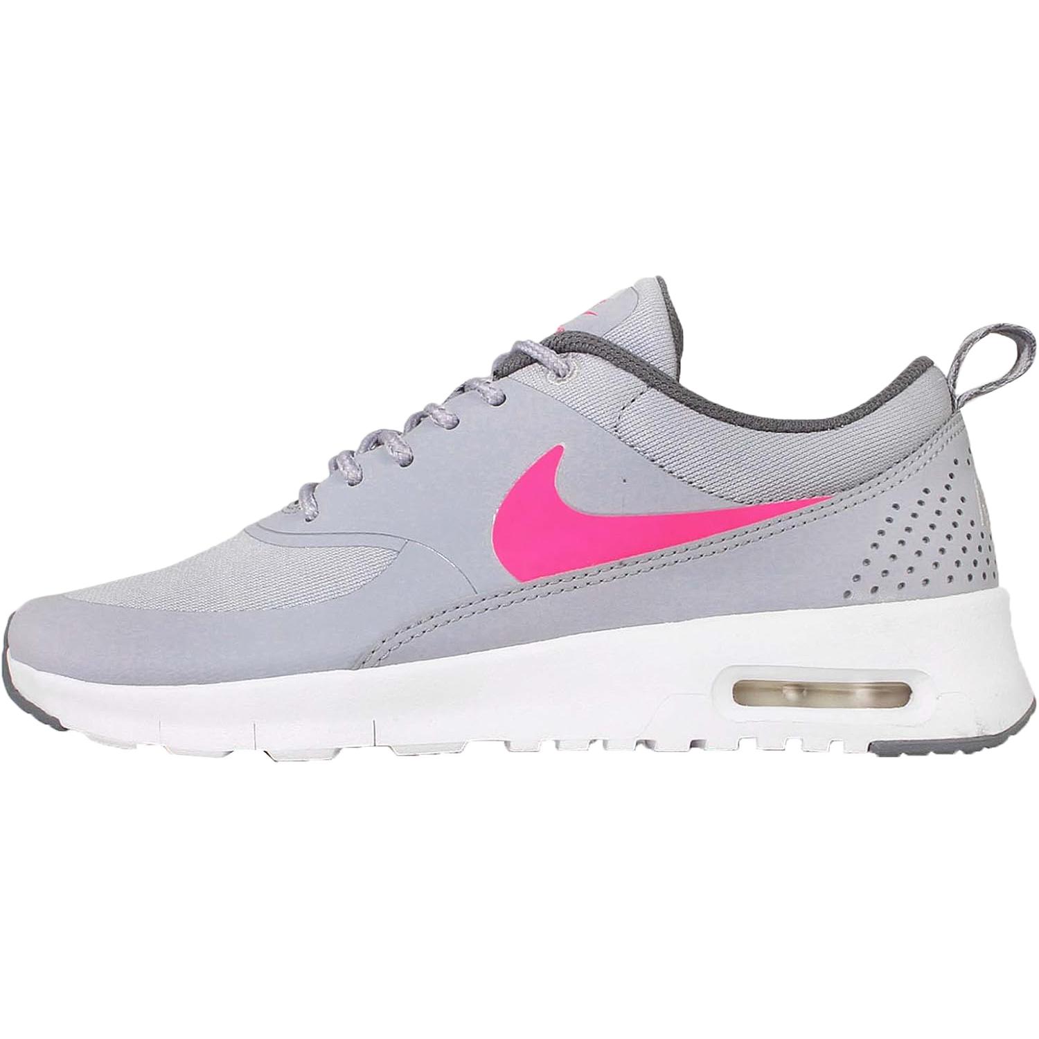 Nike Air Max Thea GS Grey Hyper Pink Kids Sneakers Wolf-Grey Cool-Grey 814444-002 36