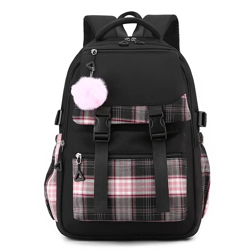 S School Bags for Paimery School Students Girls Large Capacity Children's Bags Lightweight Washable Travel Backpack