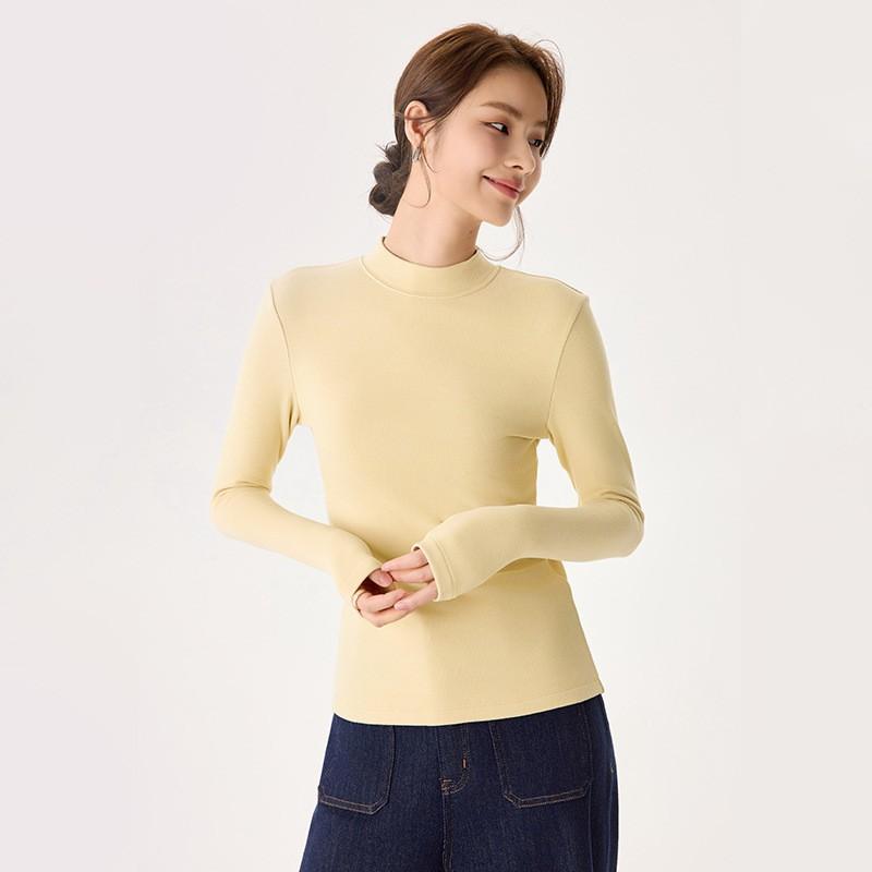 Womens Warm Half Turtleneck Thermal Base Layer Top Soft Stretch Long Sleeve Winter Tee