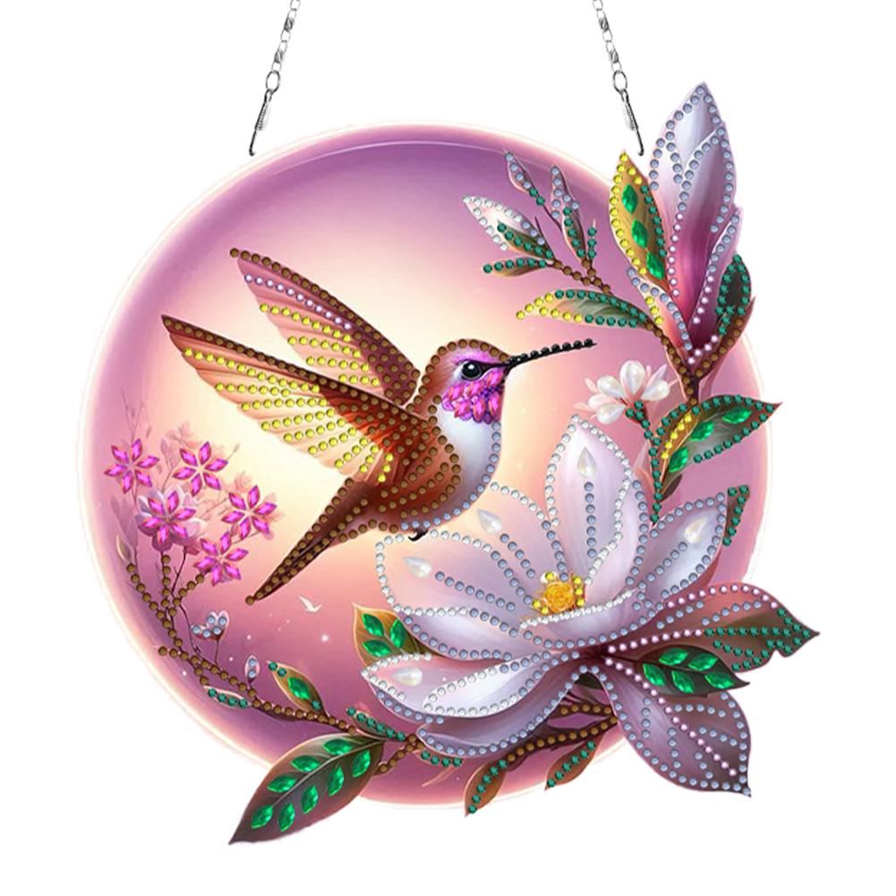 Acryl Diamant Art Hängender Anhänger Diamantmalerei Hängender Anhänger 5D DIY Diamantmalerei Punkte Anhänger für Fensterdekoration