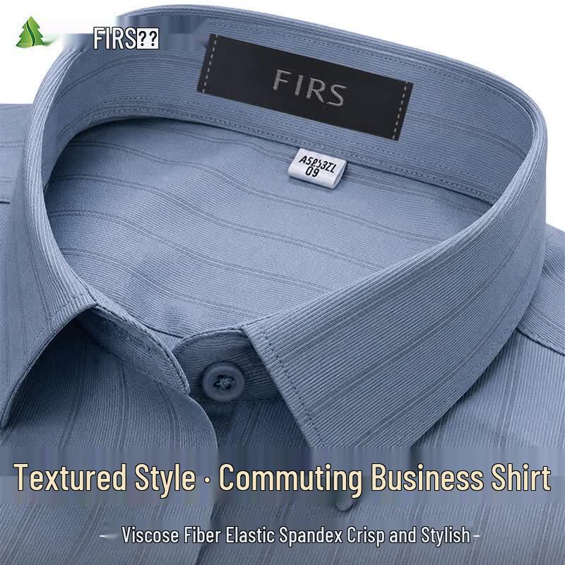FIRS Men s Striped Business Casual Long-Sleeve Shirt 42
