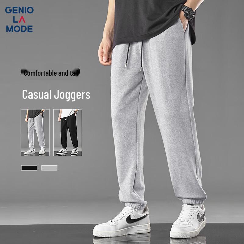 GENIOLAMODE Men s Relaxed Fit Drawstring Joggers L