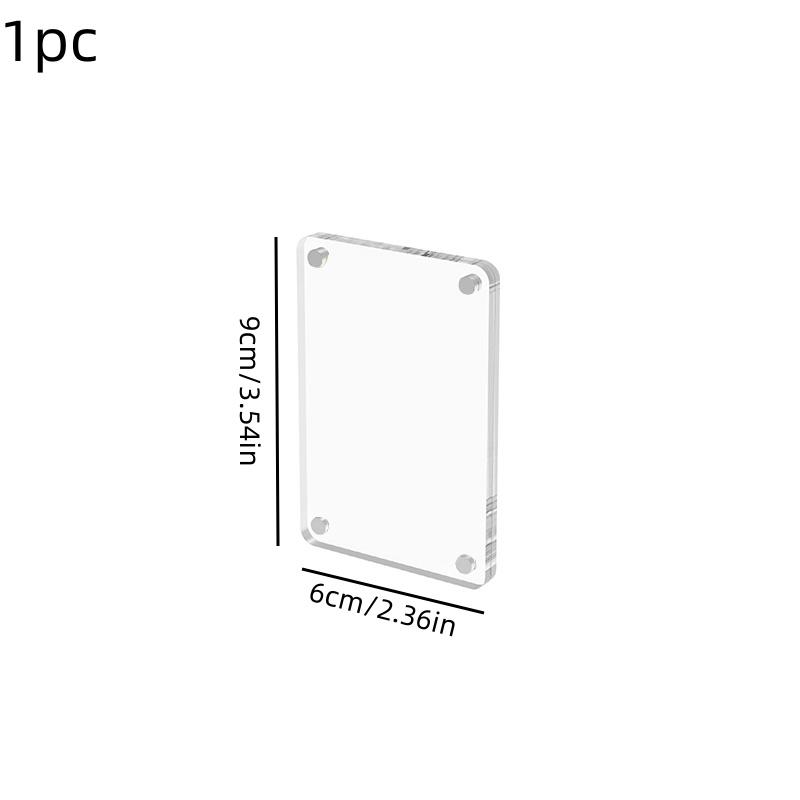 1/6Pcs Transparent Acrylic Photo Frames Universal Double Sided Magnetic Picture Frame Wall Mount for Home Decor Living Room Display Hold Family Photos