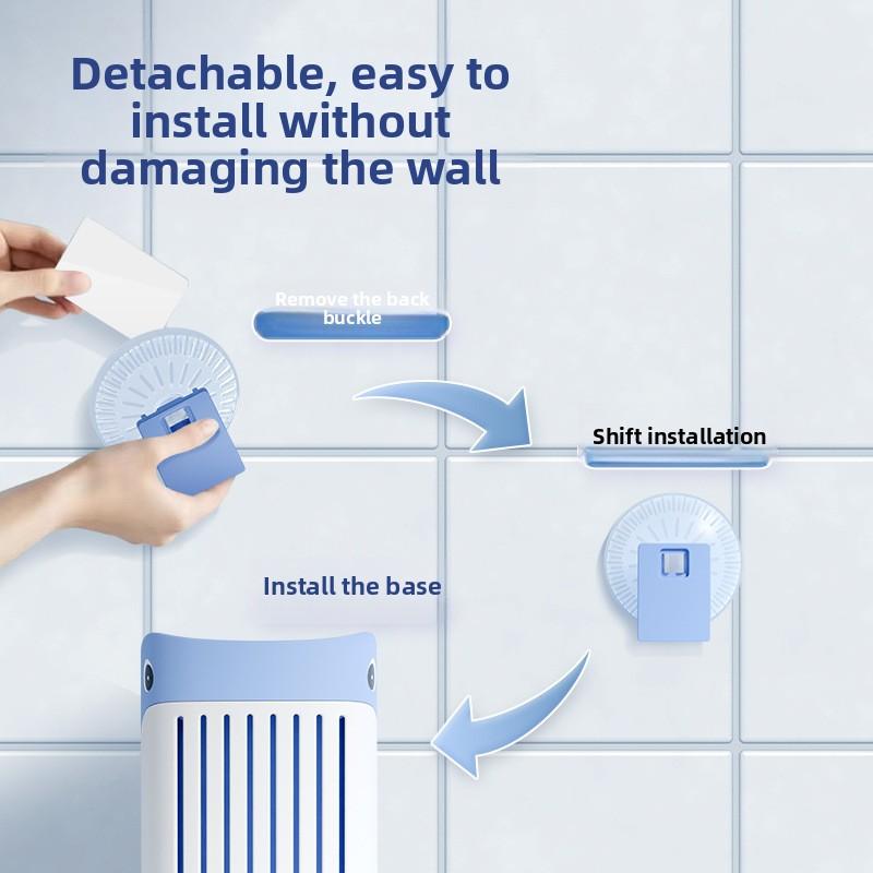 Liquid Injection Silicone Toilet Brush with Suction Cup Holder Strong Cleaning No Dead Corners