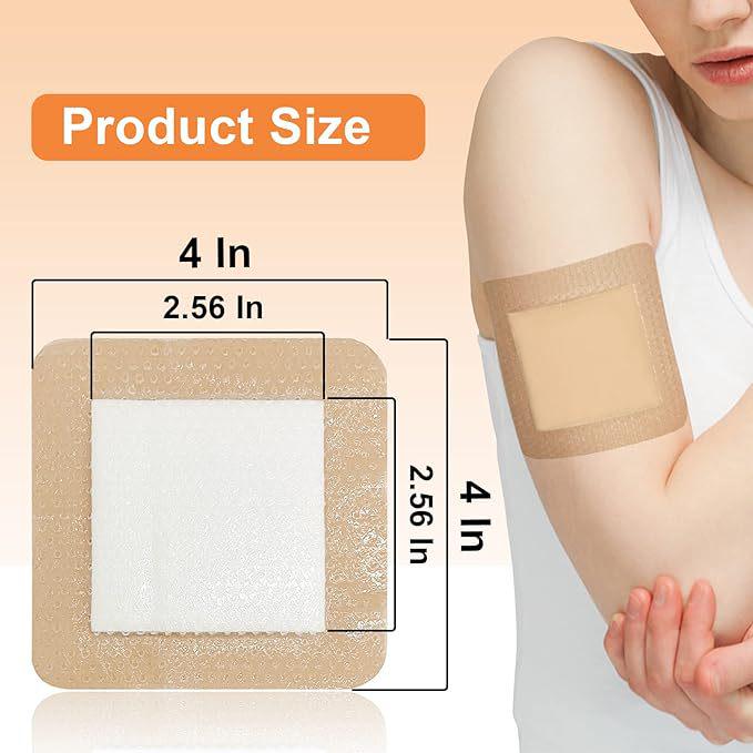 Silicone Gel Foam Pressure Ulcer Patches for Elderly Hip Wounds