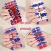 American Stars & Stripes Glitter Nail Stickers - Waterproof Independence Day Nail Art
