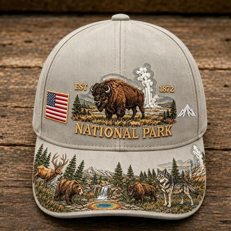 New National Parks Adventure Cap Bison National Park Adventure Cap