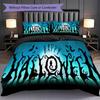 1PC Halloween theme pattern Bedding Quilt Set Quilt Cover Pillowcase Home Decoration Birthday Gift (1 * duvet cover + 2 * pillowcase, without core)