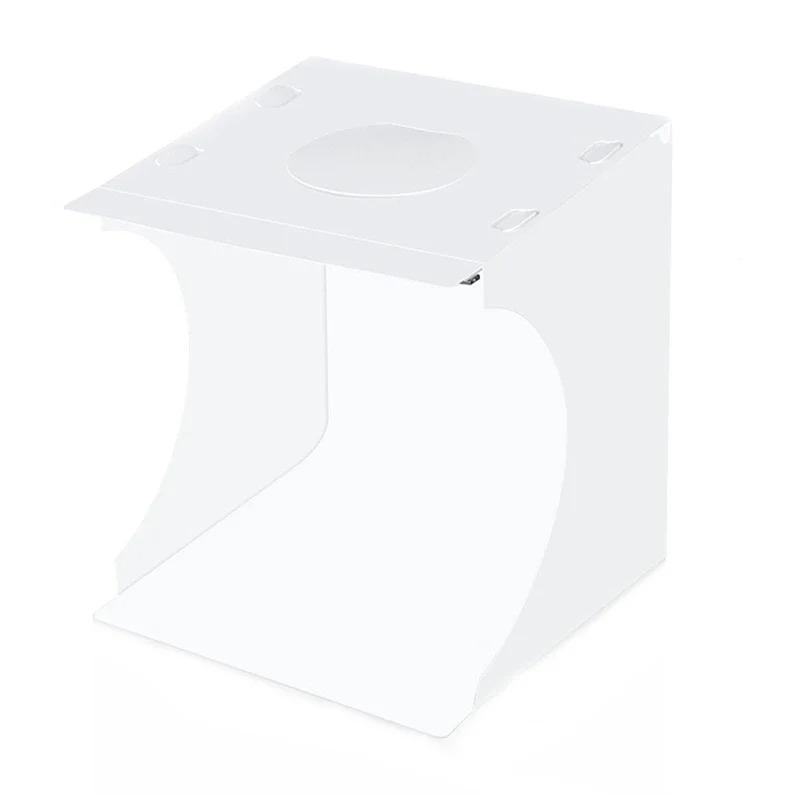 20cm Portable Photo Studio Box Kit With Led Lights 6 Backdrops, Folding Mini Shooting Tent For Product Jewelry Photography