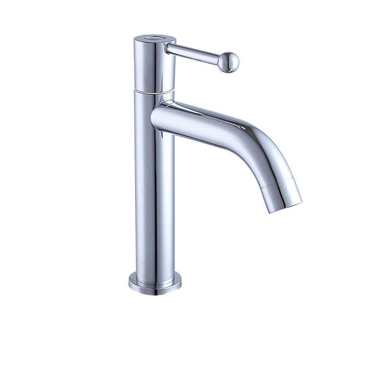 Stainless Steel Single Cold Basin Faucet Household Kitchen Faucet 1/2 Inch Bathroom Balcony Bathroom Basin Wall-mounted