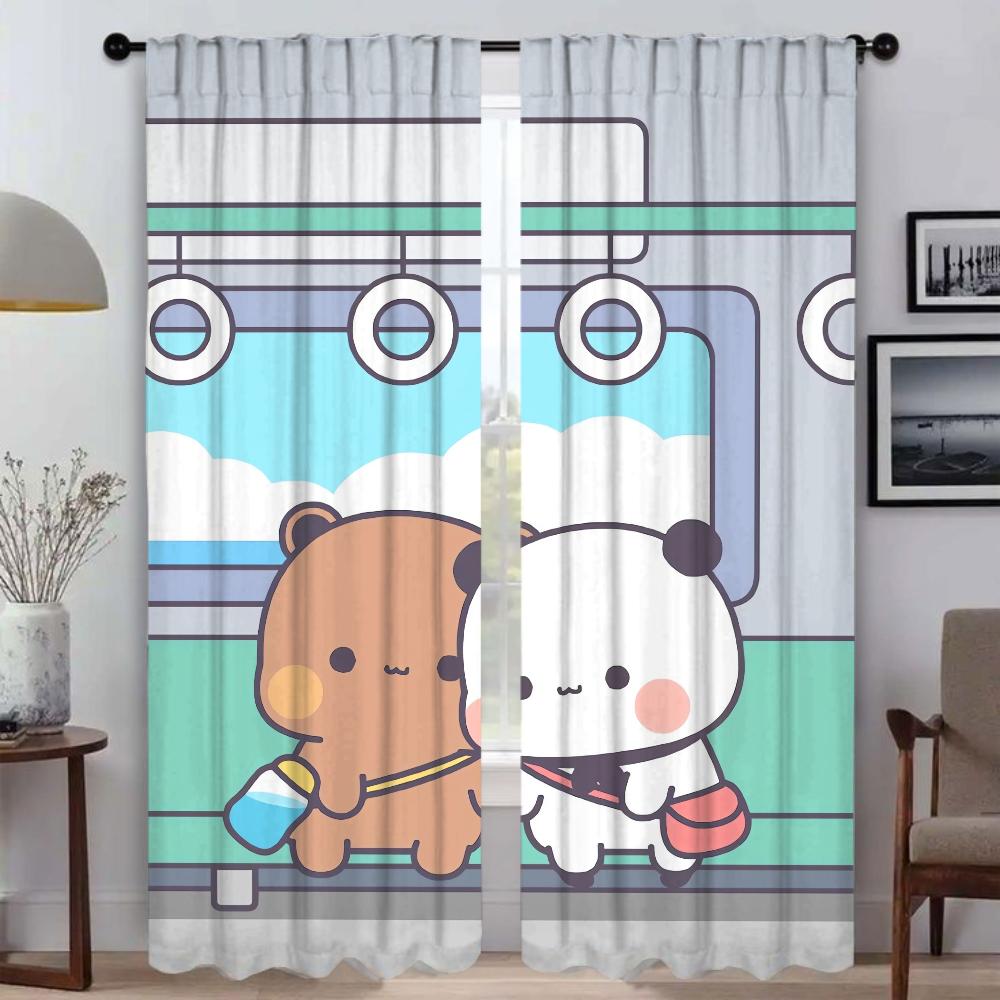 Bubu and Dudu Tulle for Bedroom Kitchen Curtains for Living Room Curtain Blackout Curtains 2 Pieces Shades Partition Elegant