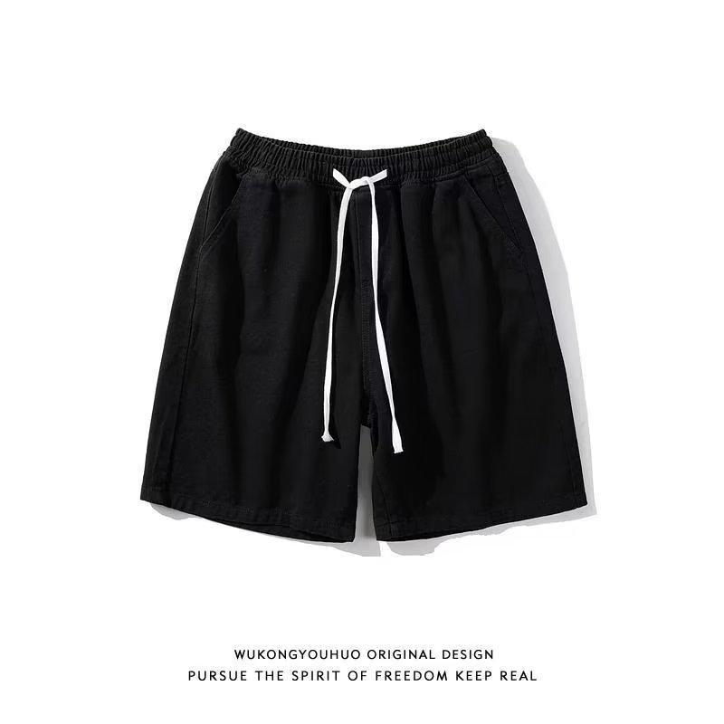 2024 Hong Kong Style Retro Washed Denim Drawstring Shorts