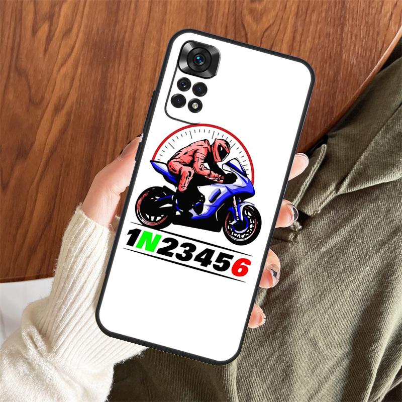 1N23456 Motorcycle Case For Xiaomi Redmi Note 14 Pro 13 12 11 10 15 Pro Plus Redmi 15 C 13 10C 12C 13C 14C Cover