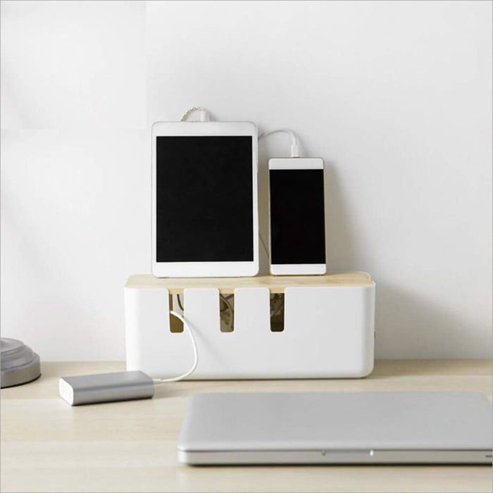Boîte de rangement de câbles, boîte de rangement de câbles pour multiprises, cache les cordons électriques des téléviseurs