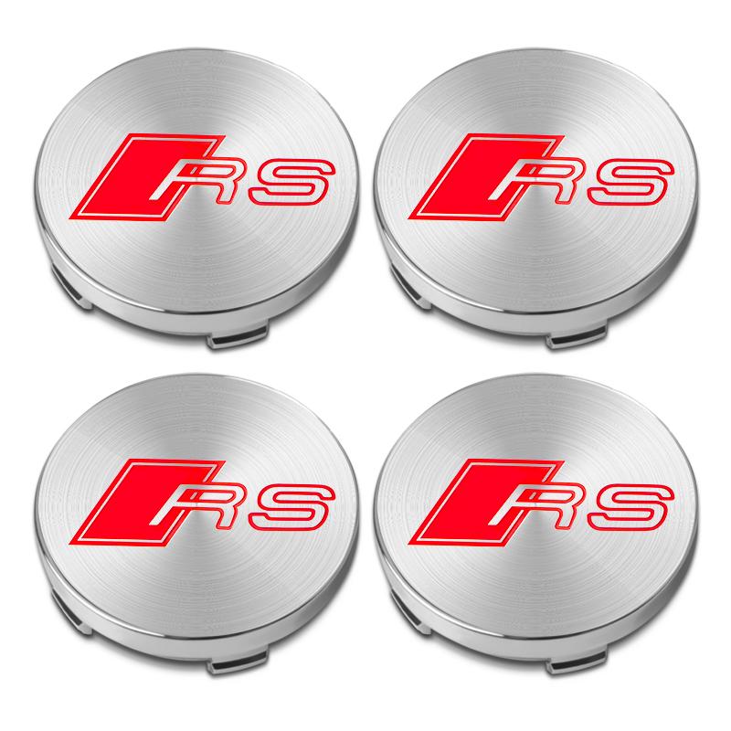 For 22z B6 60mm 4PCS Badge Car Wheel Hub Caps Emblem Decoration For 22z A1 A3 A4 A5 A7 A8 Q3 Q5 Q7 S3 S4 S5 S6 S7 Sline Accessories