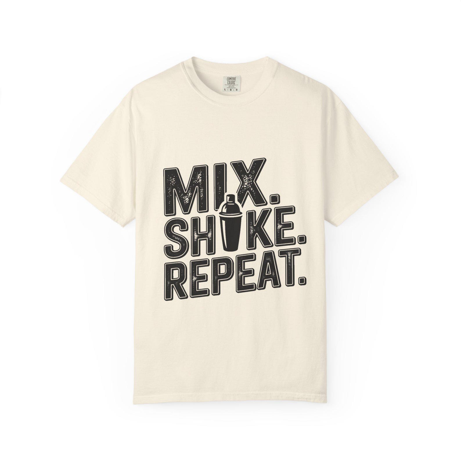 Mix Shake Repeat Bartender Tee | Bartender Gift | Comfort Colors 1717 M