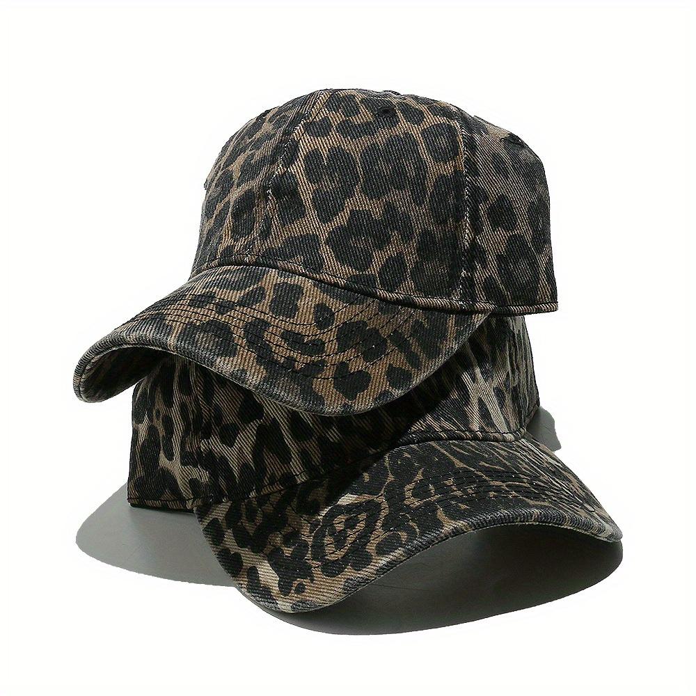 New Spring/Summer Women's Baseball Cap, Fashionable and Versatile Sun Hat with Leopard Print