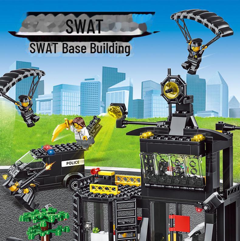 Jiqile Military Building Blocks: Police Station for Kids