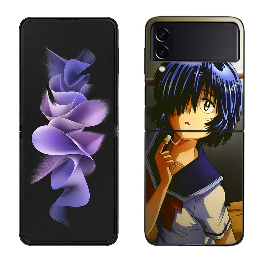 Urabe Mikoto Phone Case For Samsung Z Flip 7 6 5G Galaxy Z Flip 5 4 3 Black Hard Cell Cover Luxury PC Shell Coque