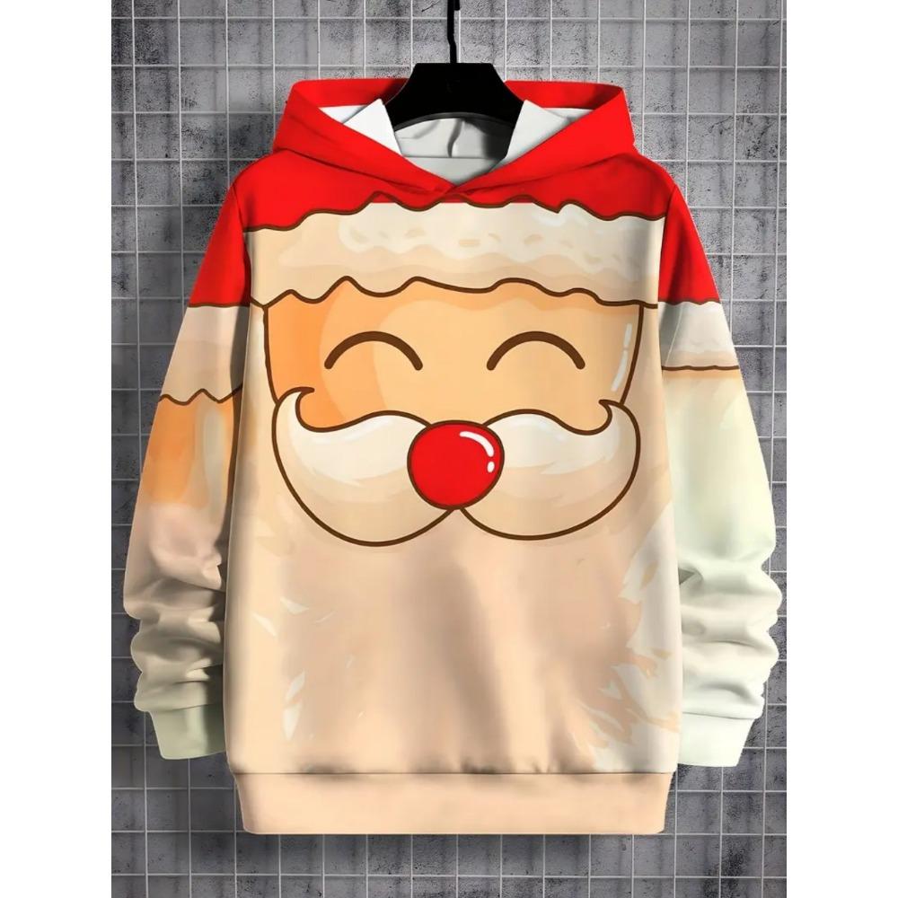 

Рождественская детская одежда Дед Мороз 3D принт Толстовка Мода Мультяшные детские толстовки Праздничная мода Детская одежда 140