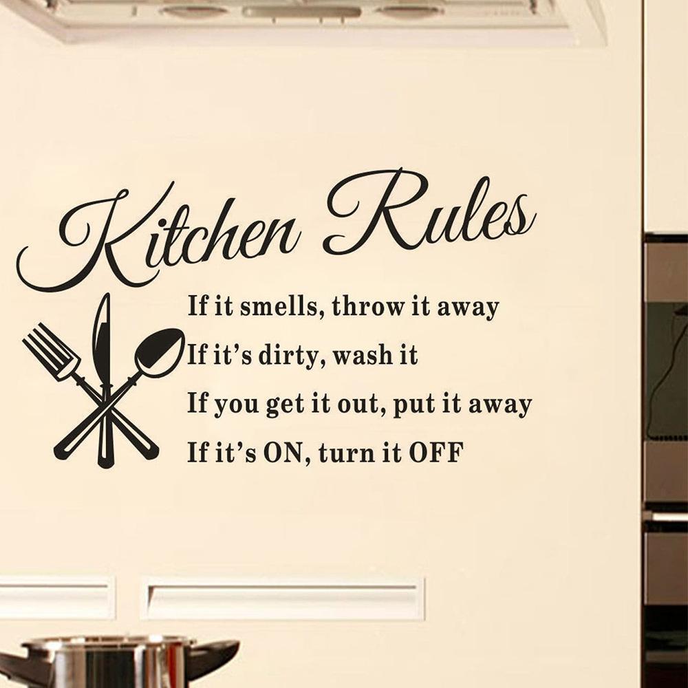 English Slogan Kitchen Dining Room Home Background Wall Beautification and Decoration Wall Stickers