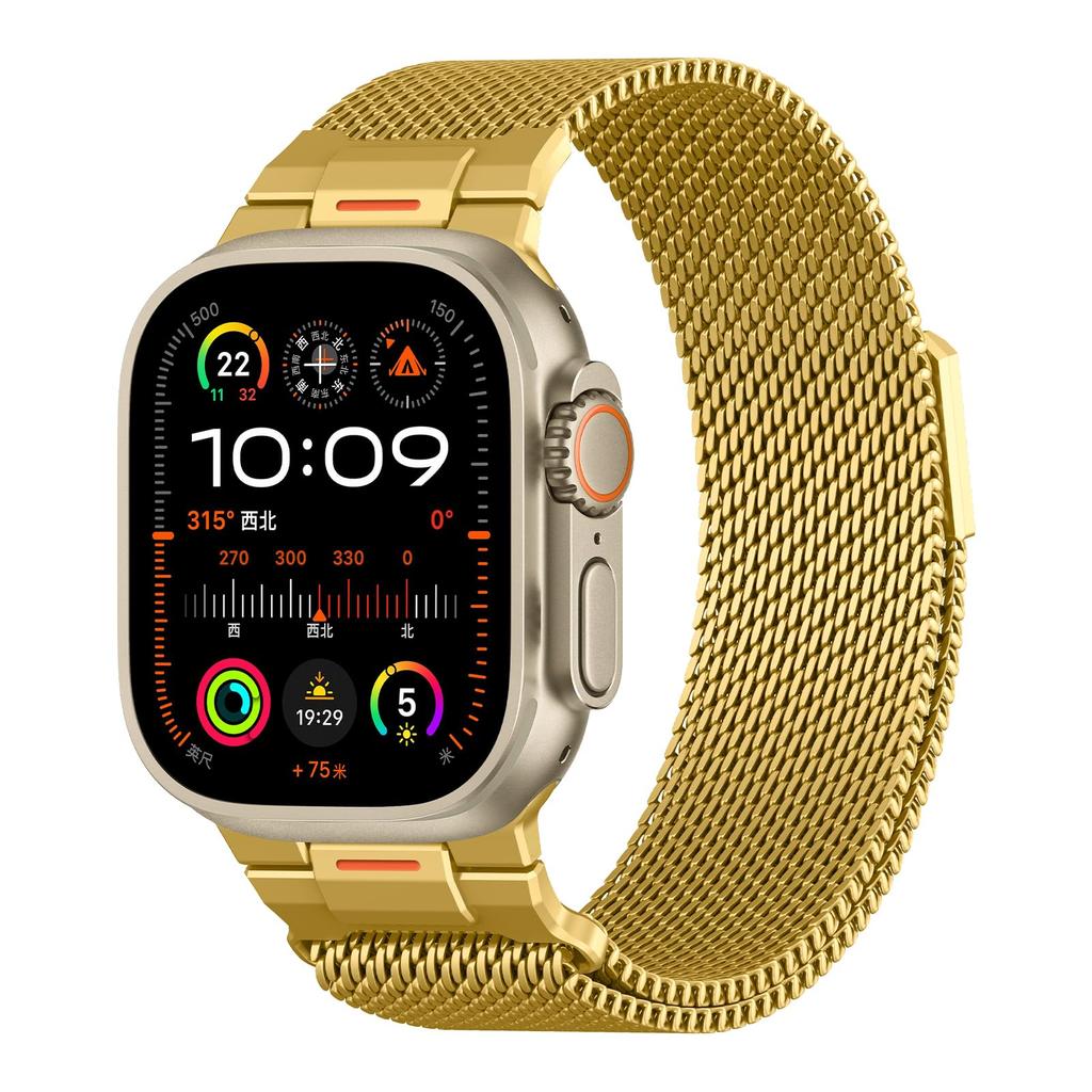 For Apple Watch Ultra2 3 Band 49mm 46mm 44mm 41mm 45mm 42mm 40mm Milanese Loop Bracelet iWatch Series 11 10 9 8 7 Se Metal Strap