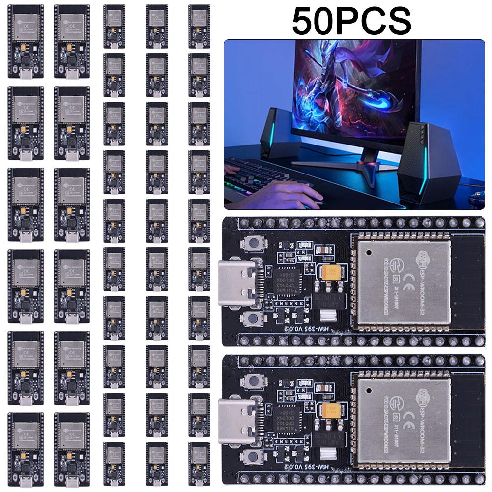 2-50pcs ESP32 WROOM-32 Development Board TYPE-C CP2102 WiFi+Bluetooth Ultra-Low Power Consumption Dual Core Wireless Module Tool