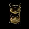 Golden Round Double-Layer Service Cart