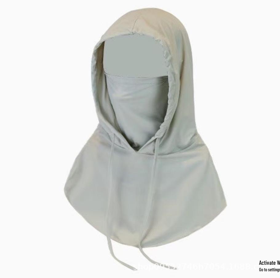 Ice Silk UV Protection Hat with Integrated Face Mask and Neck Gaiter for Cycling