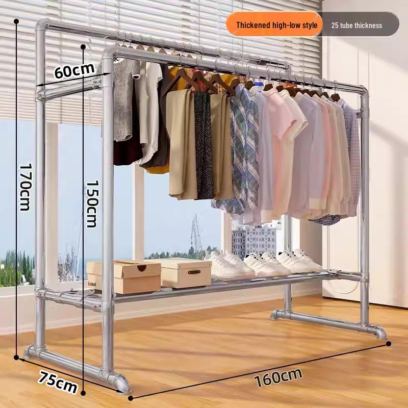 Floor-Standing Indoor Clothes Drying Rack for Bedroom and Balcony