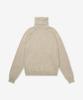 SAINT LAURENT Cashmere Cassandre Embroidered Logo High-Neck Knit - Beige / 820746Yall22601