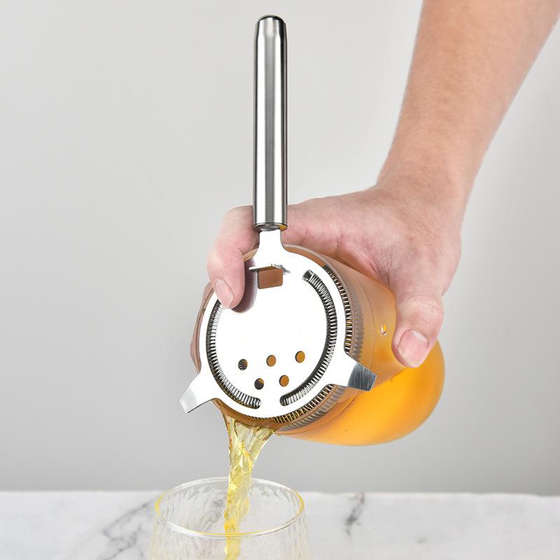 Filtru pentru cuburi de gheață din oțel inoxidabil pentru cocktail bar Shaker pentru vin Băutură mixtă Filtru pentru barman Instrumente profesionale Accesorii