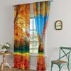 2pc,  Party Curtains Autumn Scenery Versatile Fabric,Without Electricity Party Decorations Perfect for Indoor Celebrations, Room