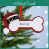 Contemporary Resin Christmas Dog Bone Hangings With Custom Designs Perfect For Festive Decor