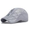 Unisex Breathable Mesh Flat Cap Quick Dry Adjustable Uv Protection Outdoor Sports Running Cycling Sun Hat