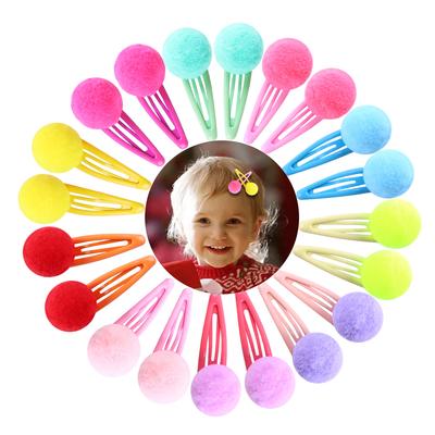 20 adet Şeker Renkli Ponpon Saç Tokası Astarlı Çıtçıtlı Toka Küçük Sevimli Puf Saç Topu Saç Tokaları Tüylü Ponponlar Saç Aksesuarları Çocuk