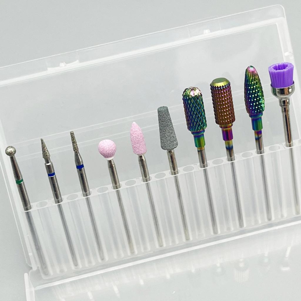 30Pcs Nail Drill Bits Sets Ceramic Nail Drills for Acrylic Nails Professional Manicurists Diamond Carbide Nail Drill Bit